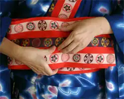 帯の結び方　文庫結び写真